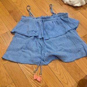 Lilly Pulitzer Blue Ruffled shirt